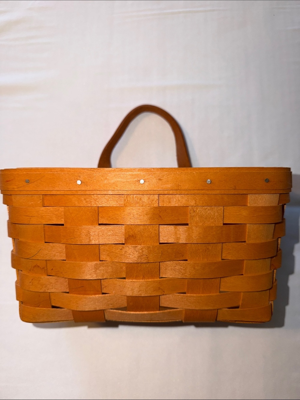 Longaberger Vintage Medium Key Basket Signed 2000
